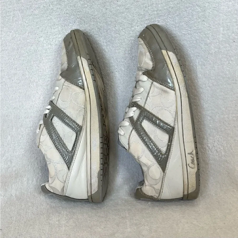 Coach Nova Signature C Silver Sneakers 9M
